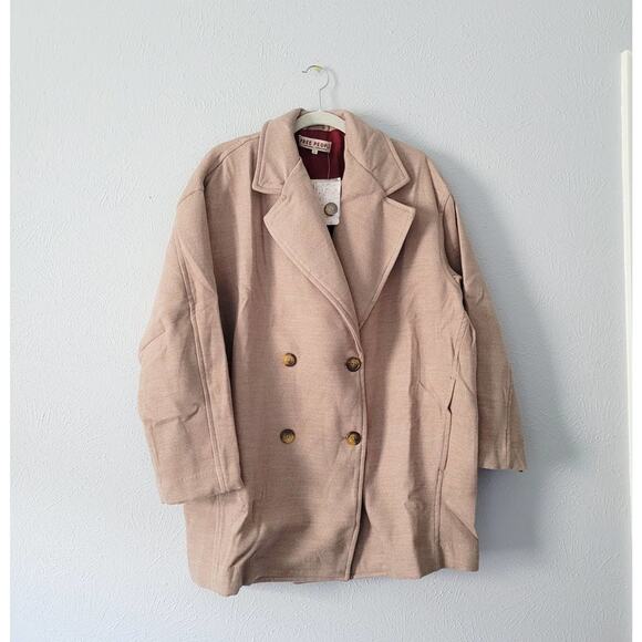 FREE PEOPLE Hanna Slouchy Blazer Jacket in Crema - Picture 2 of 6